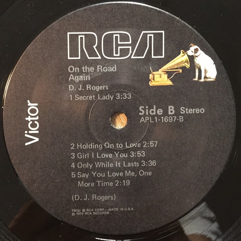 D.J. Rogers - “On The Road Again” Vinyl LP - Picture 5 of 5